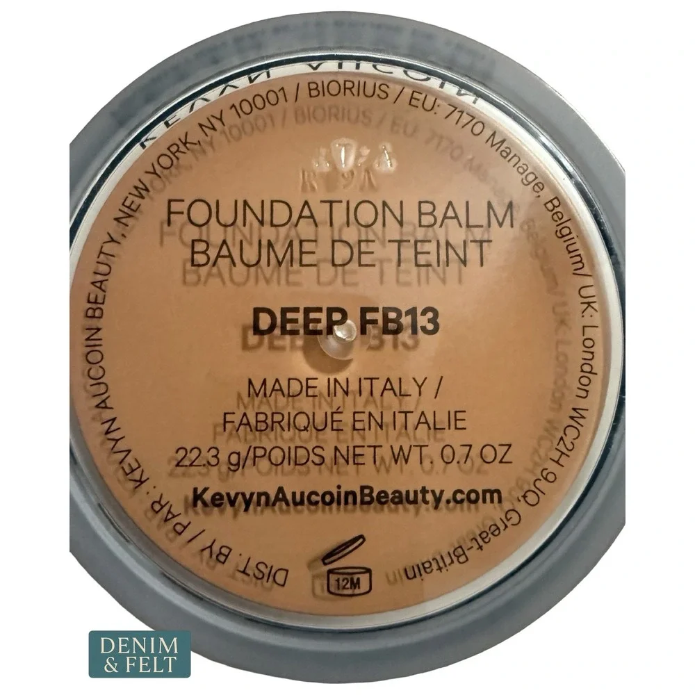 NEW Kevyn Aucoin Foundation Balm Deep FB13 Full Coverage Cream with Brush